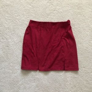 Red Forever 21 mini skirt